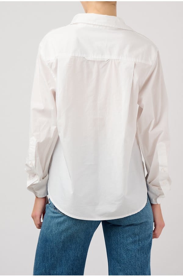 kayla shrunken shirt in optic white