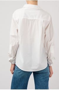 kayla shrunken shirt in optic white