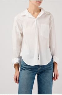 kayla shrunken shirt in optic white