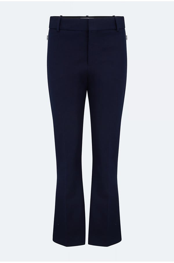 le crop mini boot trouser in navy