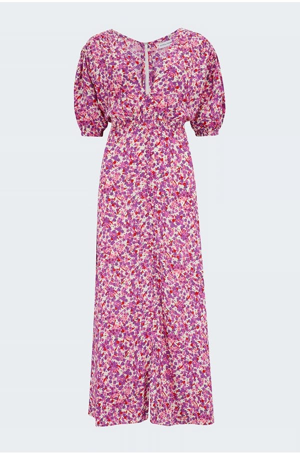 bellavista midi dress in lou floral violet
