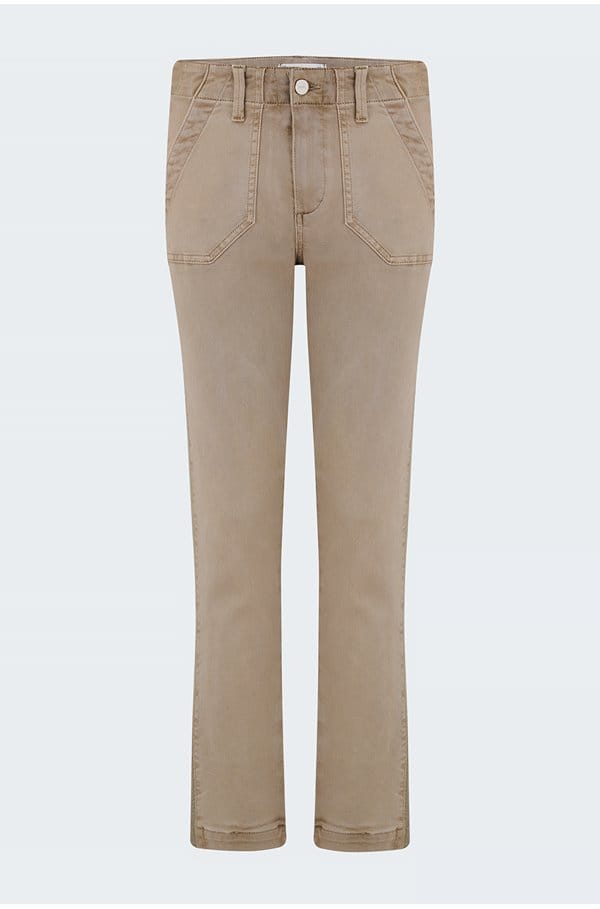mayslie straight ankle grosgrain in vintage moss taupe