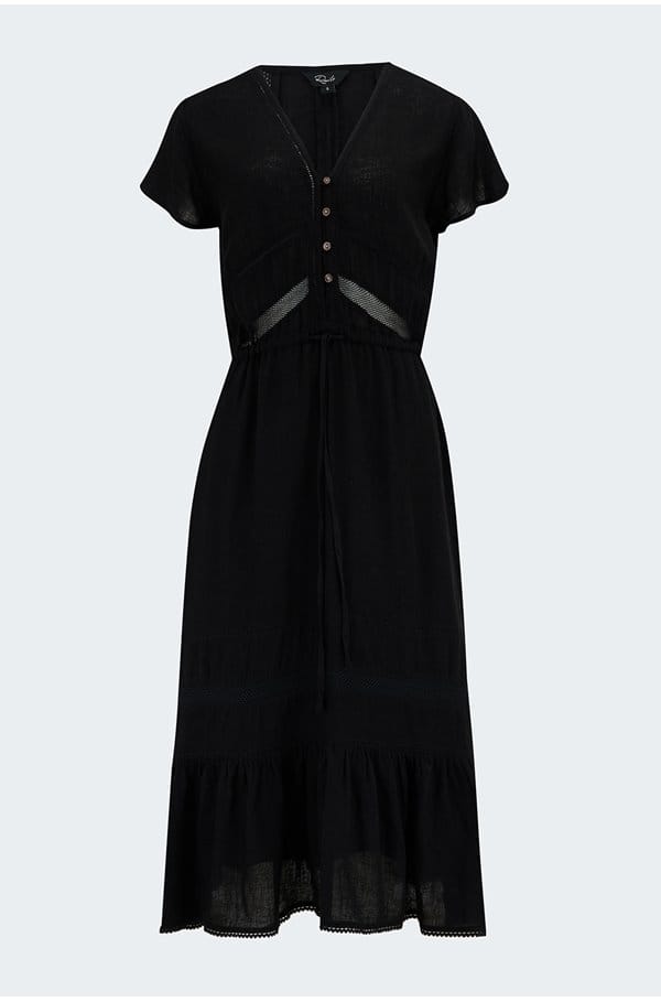 kiki dress in black lace detail
