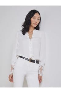 ava blouse in ivory