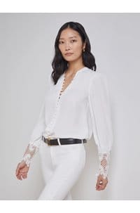 ava blouse in ivory