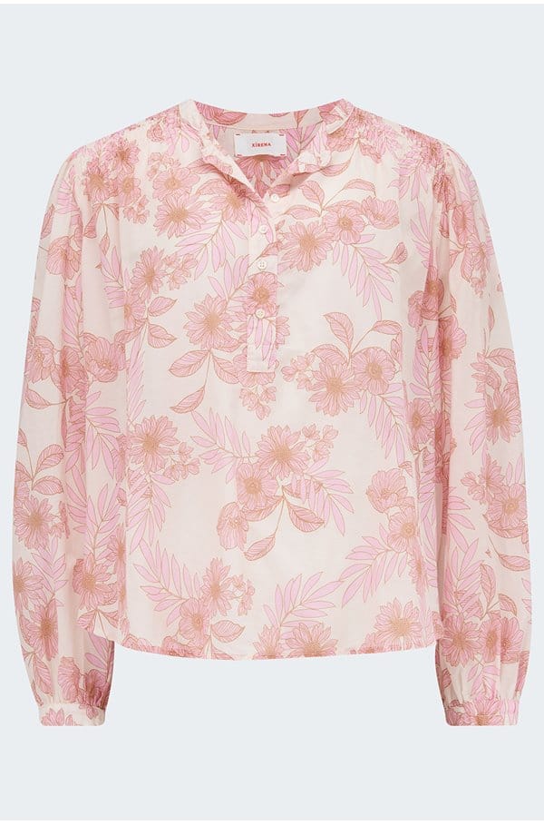 hattie blouse in blush ivory