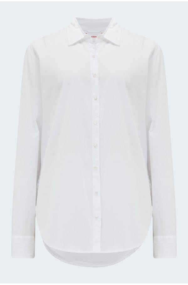 beau poplin shirt in white
