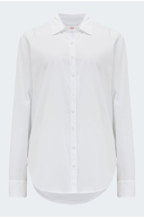beau poplin shirt in white