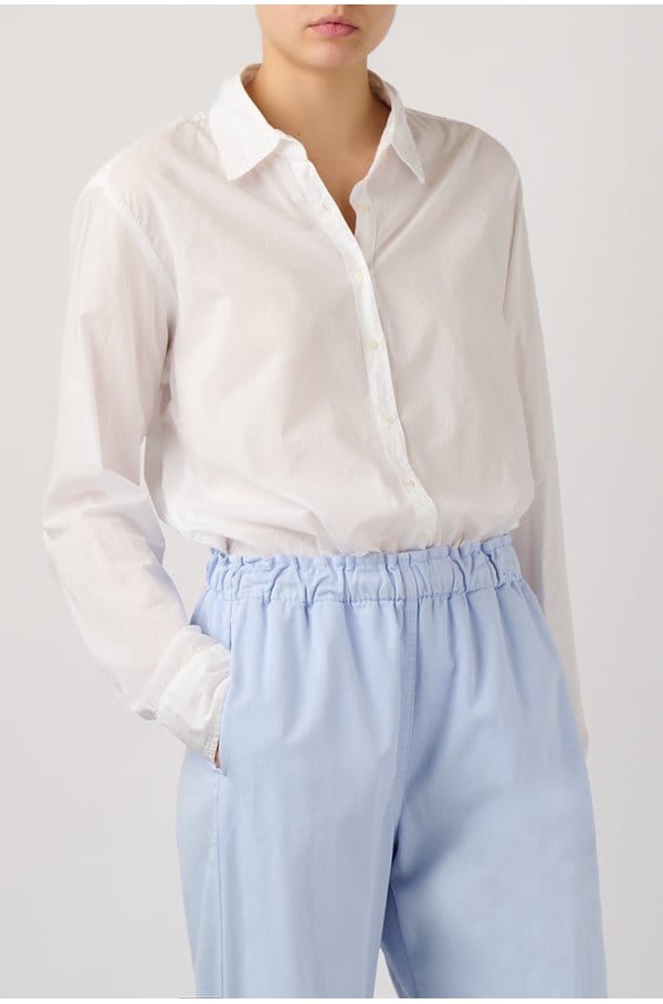 beau poplin shirt in white