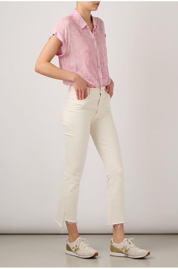 insider crop fray bootcut in cream puffs