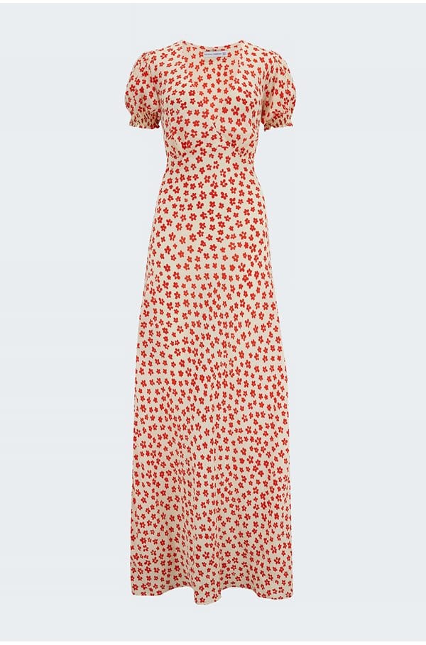 reis maxi dress in gita floral red