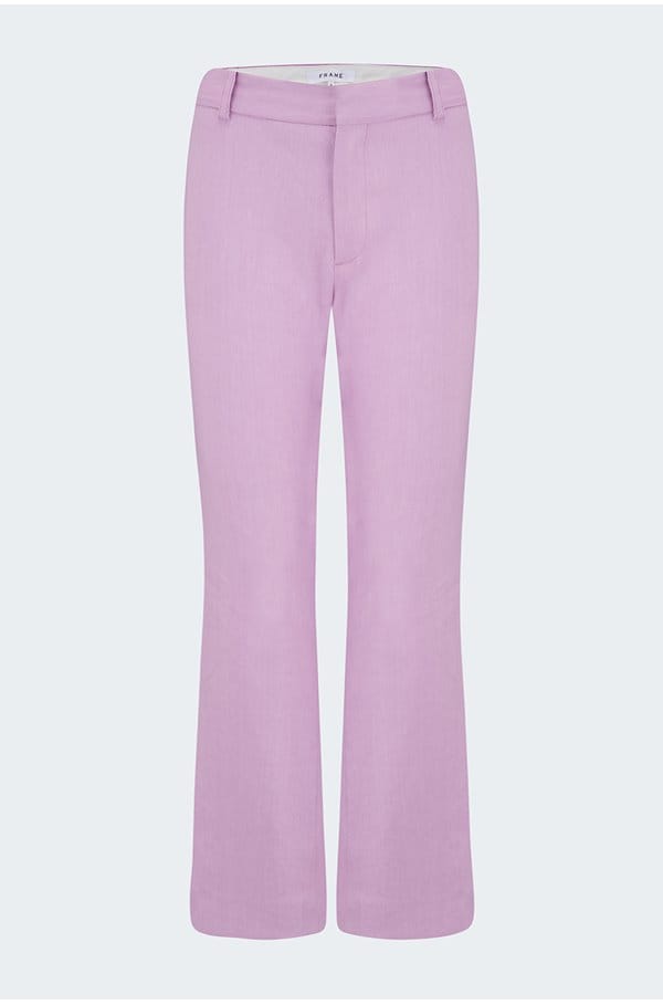 the crop mini boot trouser in lilac