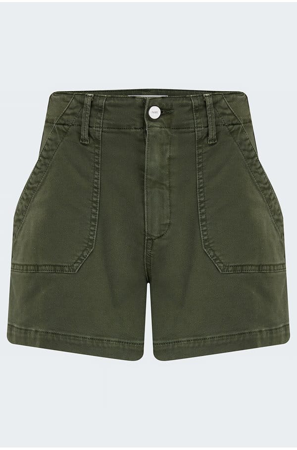 crush short in vintage ivy green