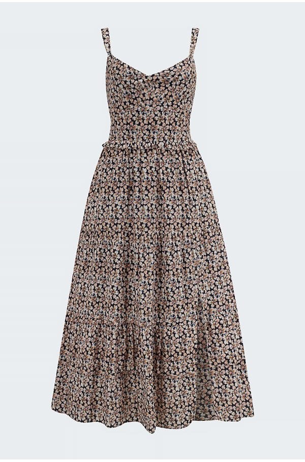 olivetta dress in black multi