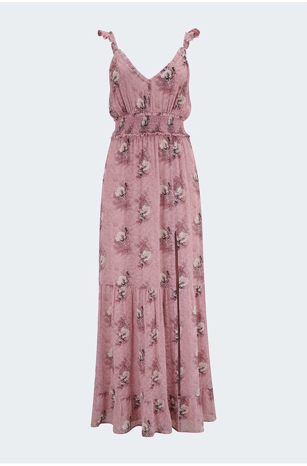 pacifica dress in sunrise pink multi