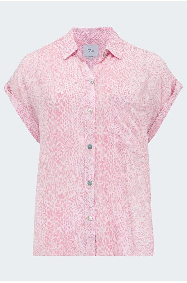 whitney shirt in pink boa