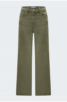 Anessa Wide Jean in Vintage Mossy Green