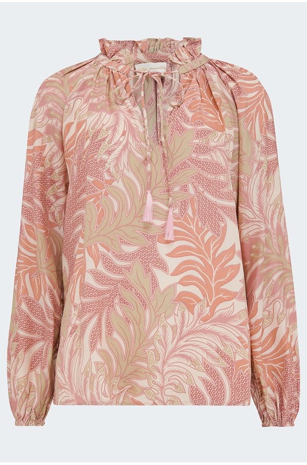 penny blouse in jungle print clay