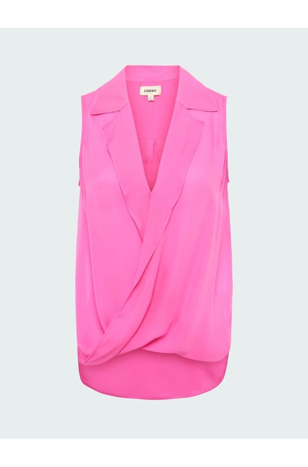 freja drape blouse in sugar plum