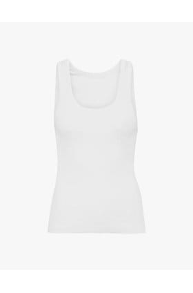 Organic Rib Tank in Optical White