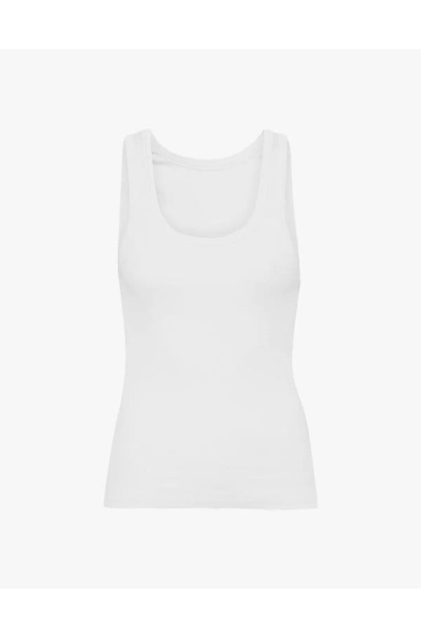 organic rib tank in optical white