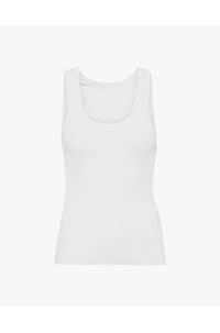organic rib tank in optical white