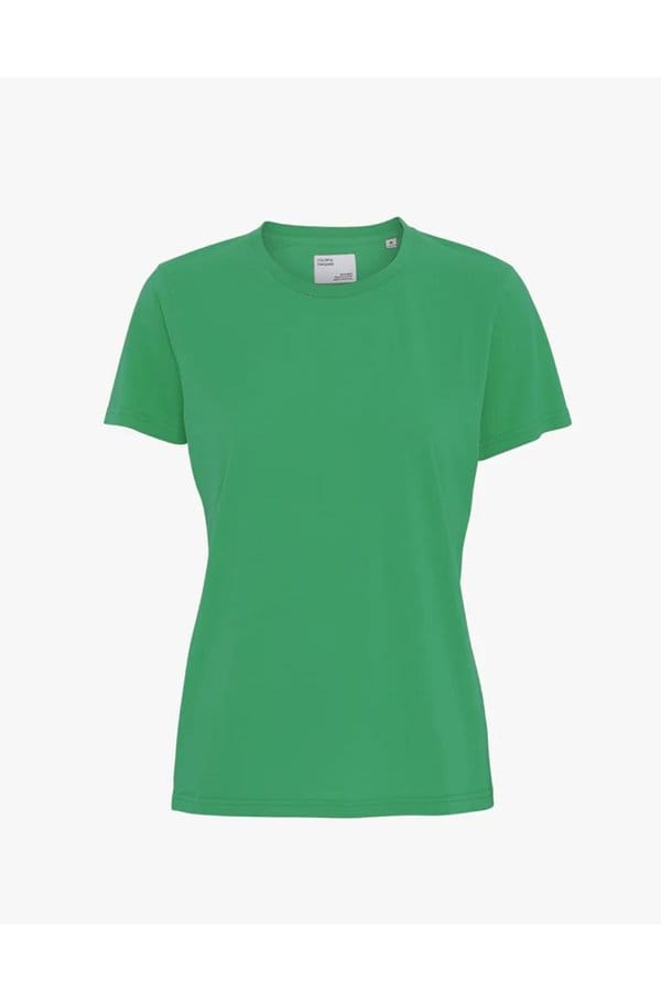 light organic tee in kelly green