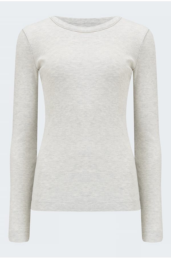 adeline top in heather grey