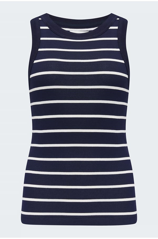 isabel rib tank in midnight stripe