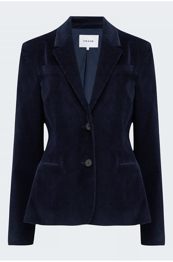 femme cord blazer in navy