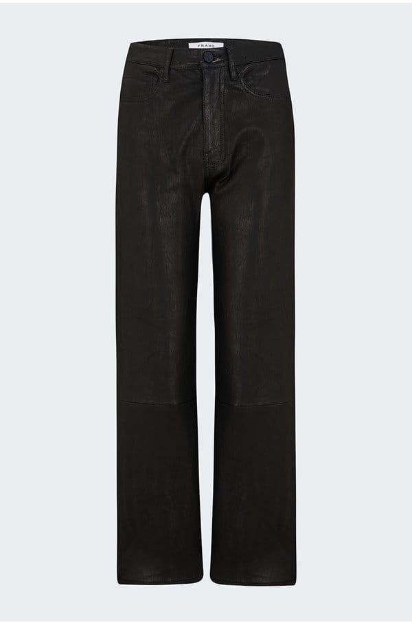 le jane crop leather in noir