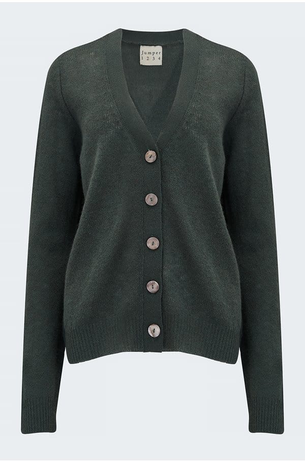 lightweight cardigan in khaki