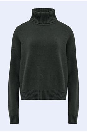 Oversized Roll Collar in Khaki