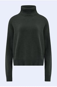 oversized roll collar in khaki
