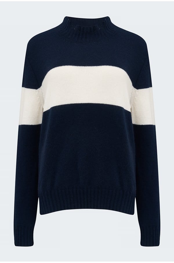 one stripe turtle in navy cream
