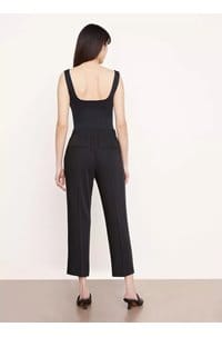 mid rise tapered pull on pant in black