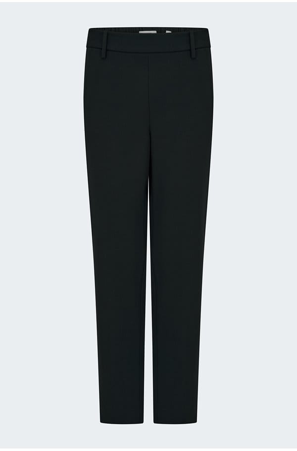 mid rise tapered pull on pant in black