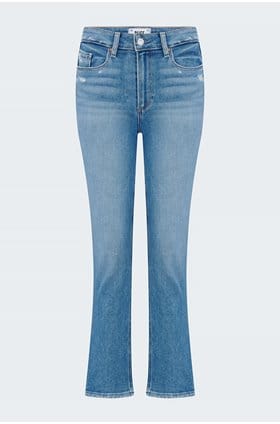 Cindy Straight Crop Jean in Simple Life Distressed