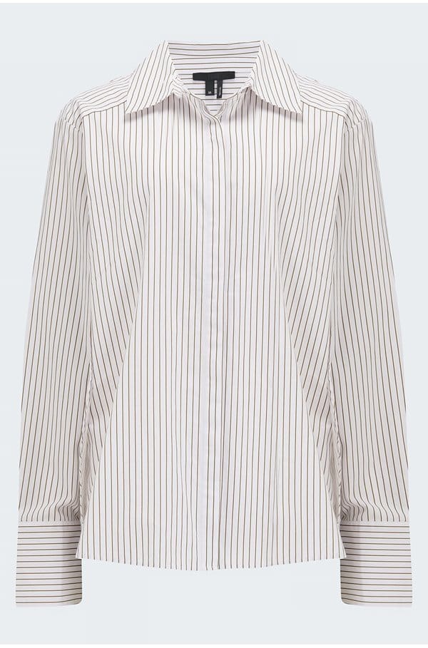 clemence shirt in white army