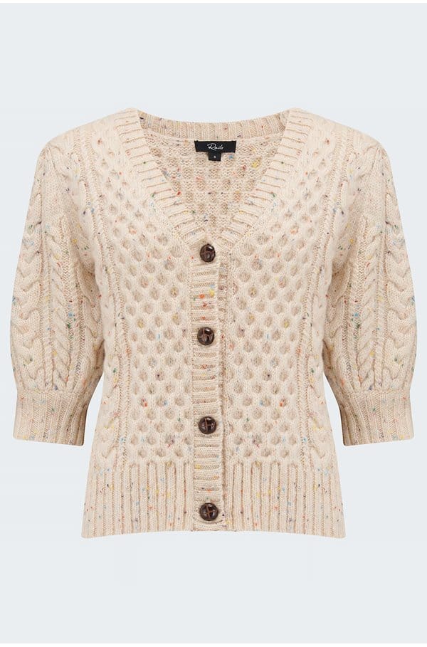 isla cardigan in cream confetti