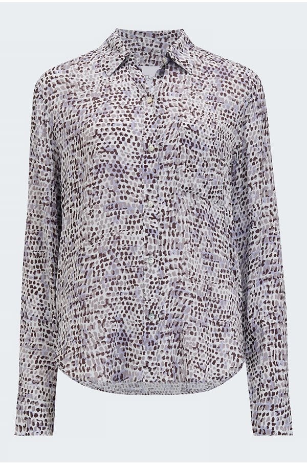 josephine blouse in blue reptile