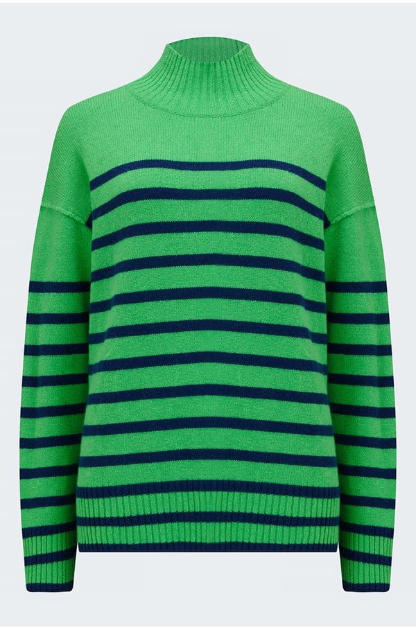 sasha sweater in kelly navy stripe