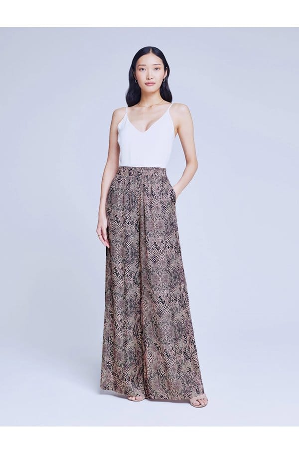 lillian wide leg in brown garden snake
