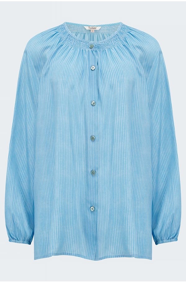 classic blouse in cornflower cord