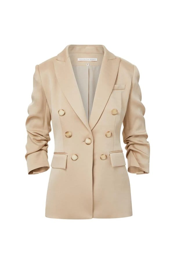 tomi satin dickey jacket in sand