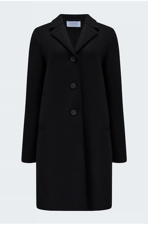 boxy coat in black
