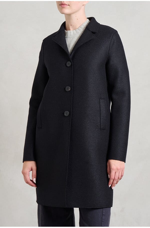boxy coat in black