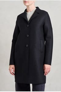 boxy coat in black