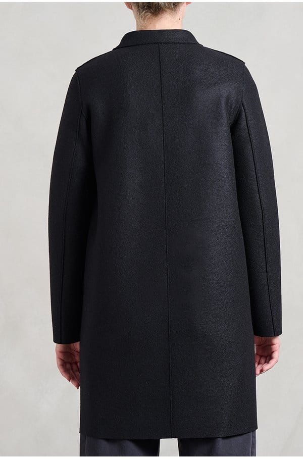 boxy coat in black