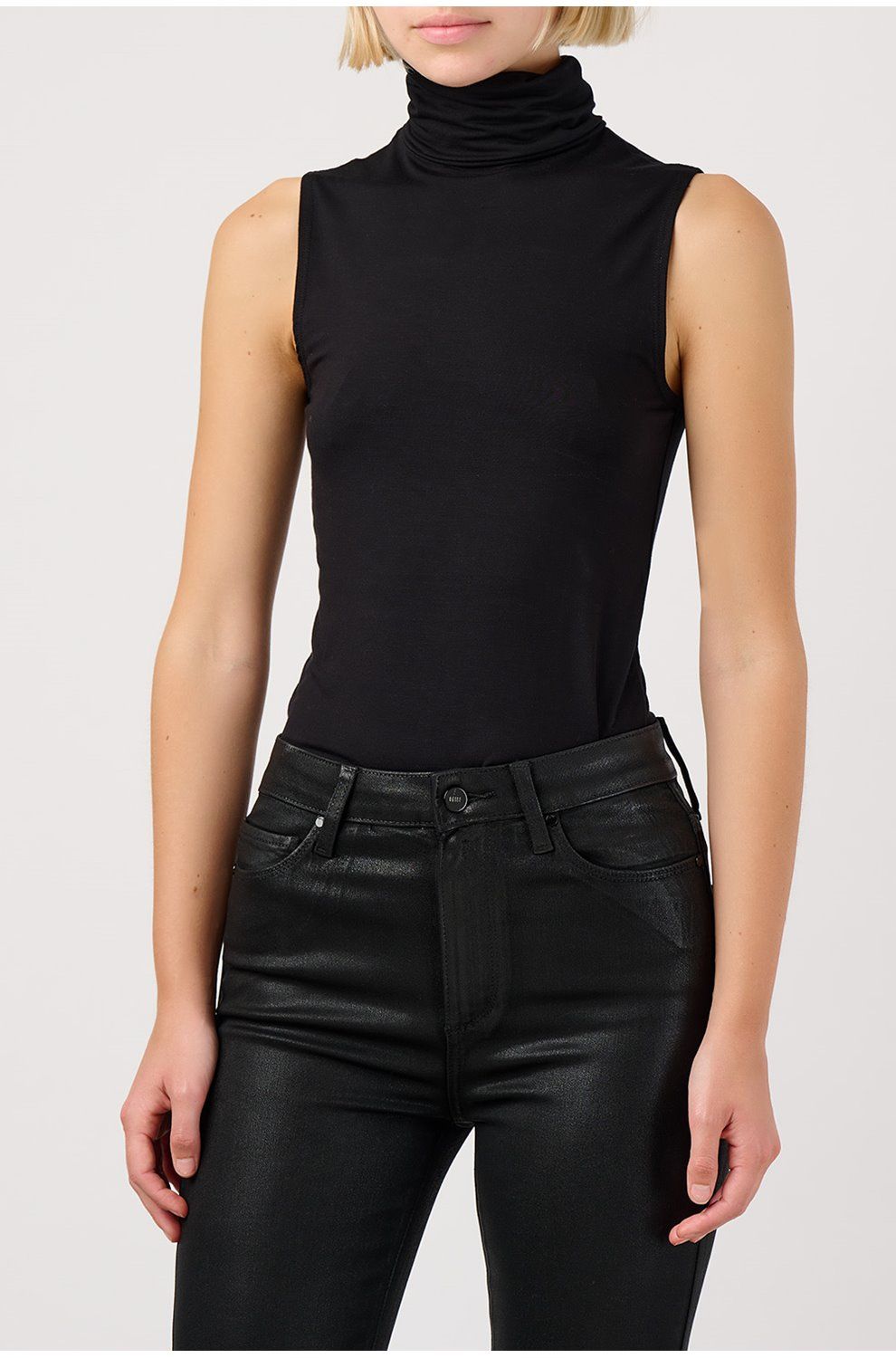 Trilogy Stores  Ceci Sleeveless Turtleneck in Black